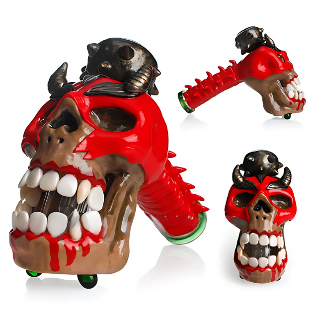 7 inches 6 arms perc Large Size 3-D Hand Painting Mixed Color Hand Pipe(HD345)