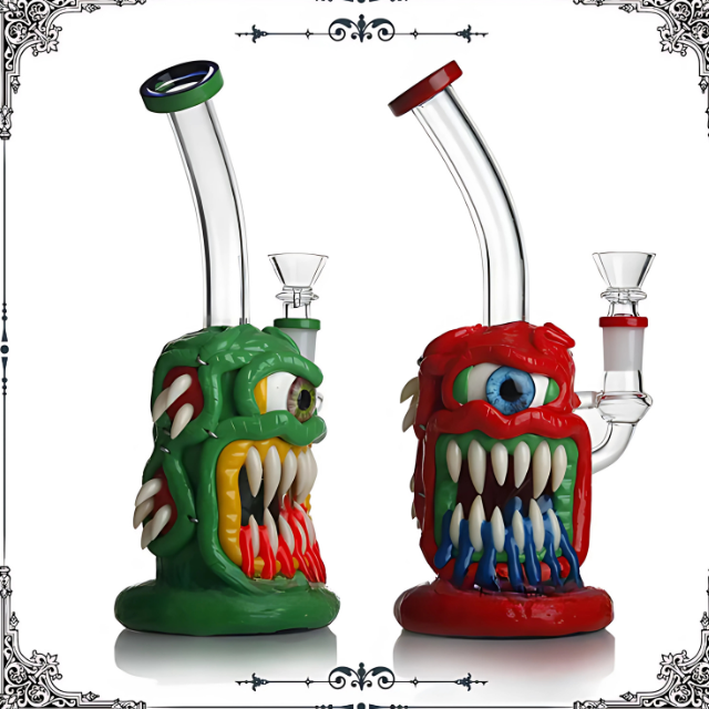3D Hand Painting Honeycomb Perc Smoking Glass Water Pipe (HD185)