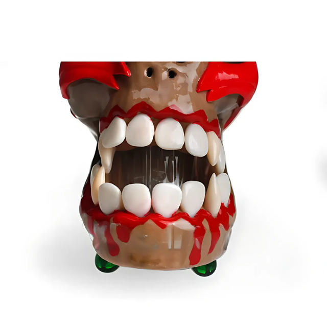 7 inches 6 arms perc Large Size 3-D Hand Painting Mixed Color Hand Pipe(HD345)
