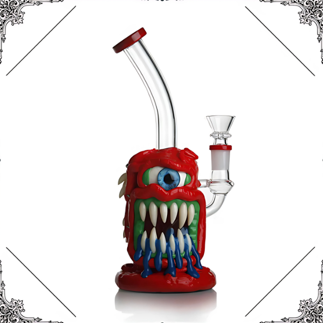 3D Hand Painting Honeycomb Perc Smoking Glass Water Pipe (HD185)