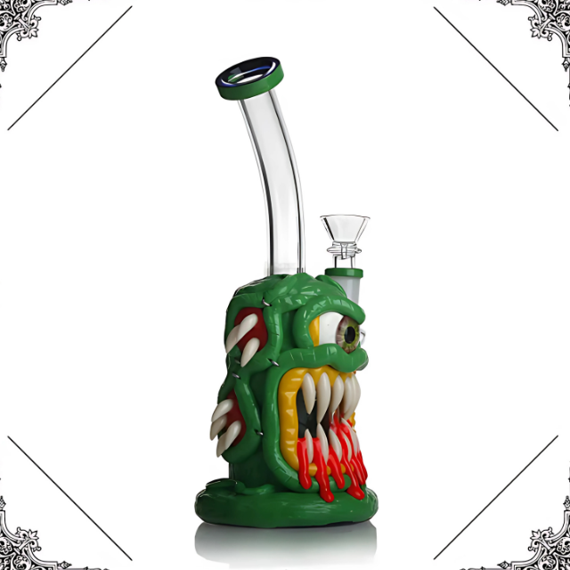 3D Hand Painting Honeycomb Perc Smoking Glass Water Pipe (HD185)