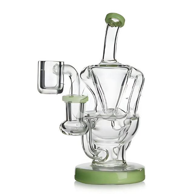 6.3 Inches 14mm Quartz Banger Recycler Oil DAB Rig(HIT120)