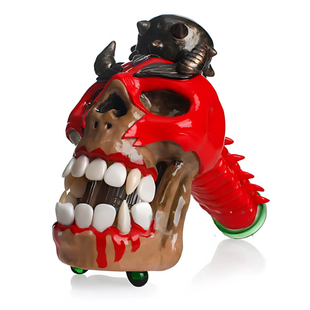 7 inches 6 arms perc Large Size 3-D Hand Painting Mixed Color Hand Pipe(HD345)