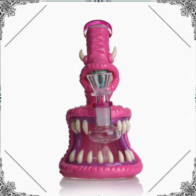 3D Hand Painting Monster Design Bong (HD186)