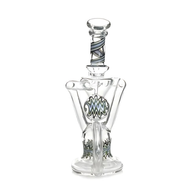 7.8 Inches Recycler Dab Rig With Insert Perc & American Northstar Glass Rod (PHX652)