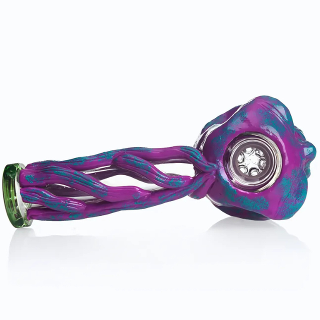 3-D Hand Painting Skull Hammer Hand Pipe(HD328)