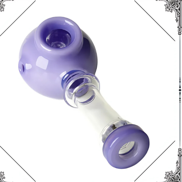 5 Inches Long Spoon Glass Hand Pipe With Special Screen (PGP06)