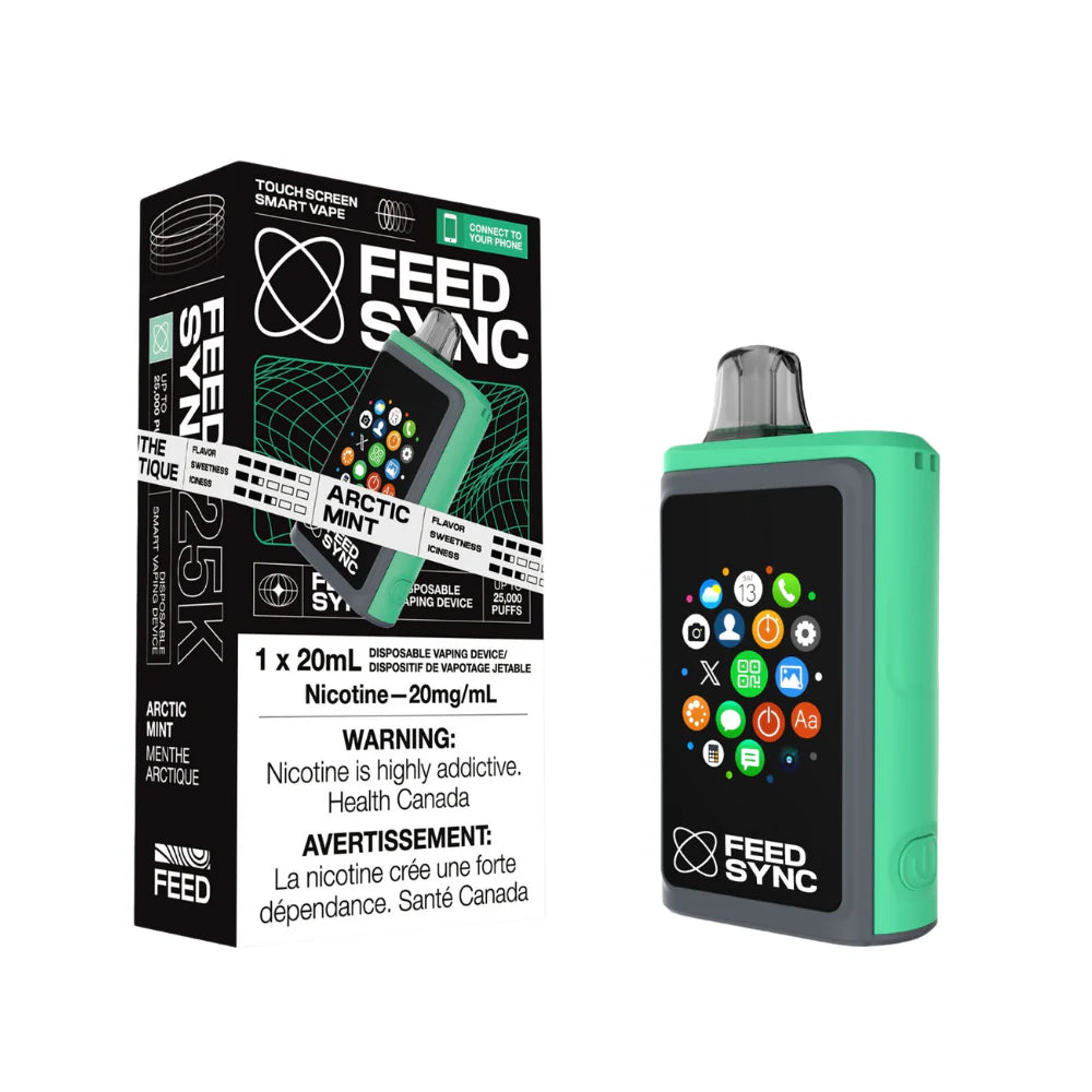 FEED SYNC 25k Puffs Vape jetable - Menthe arctique