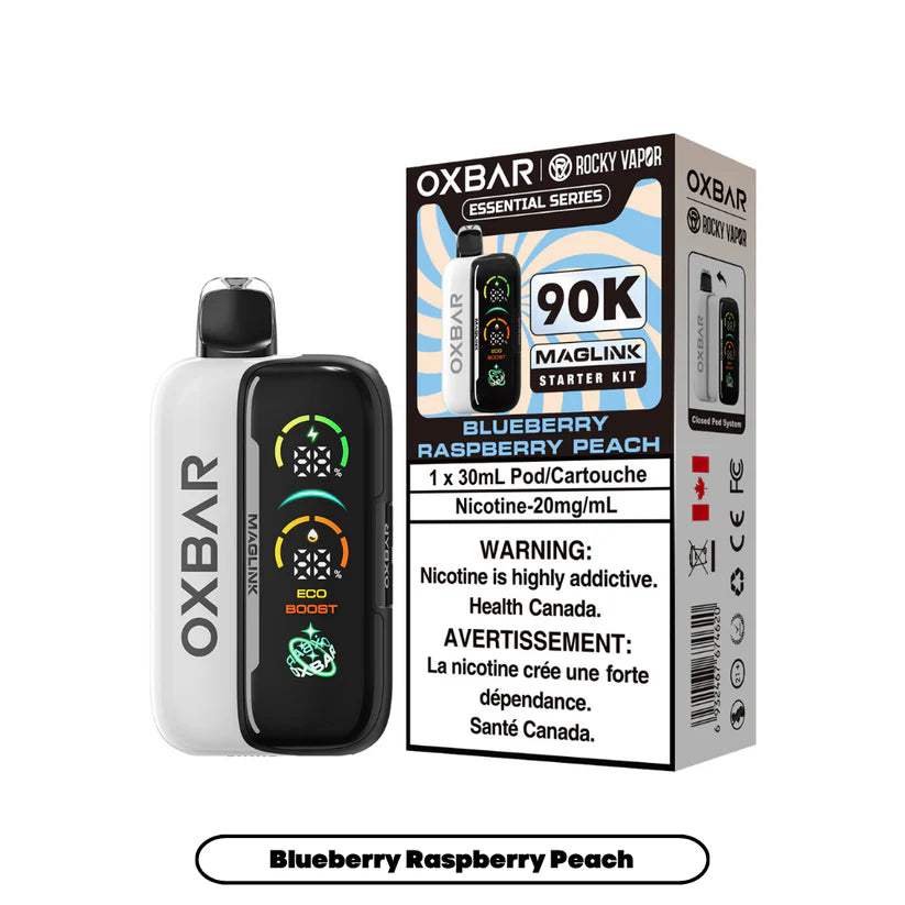 Rocky Vapor Oxbar Maglink-Blueberry Raspberry Peach 90k {Starter Kit}