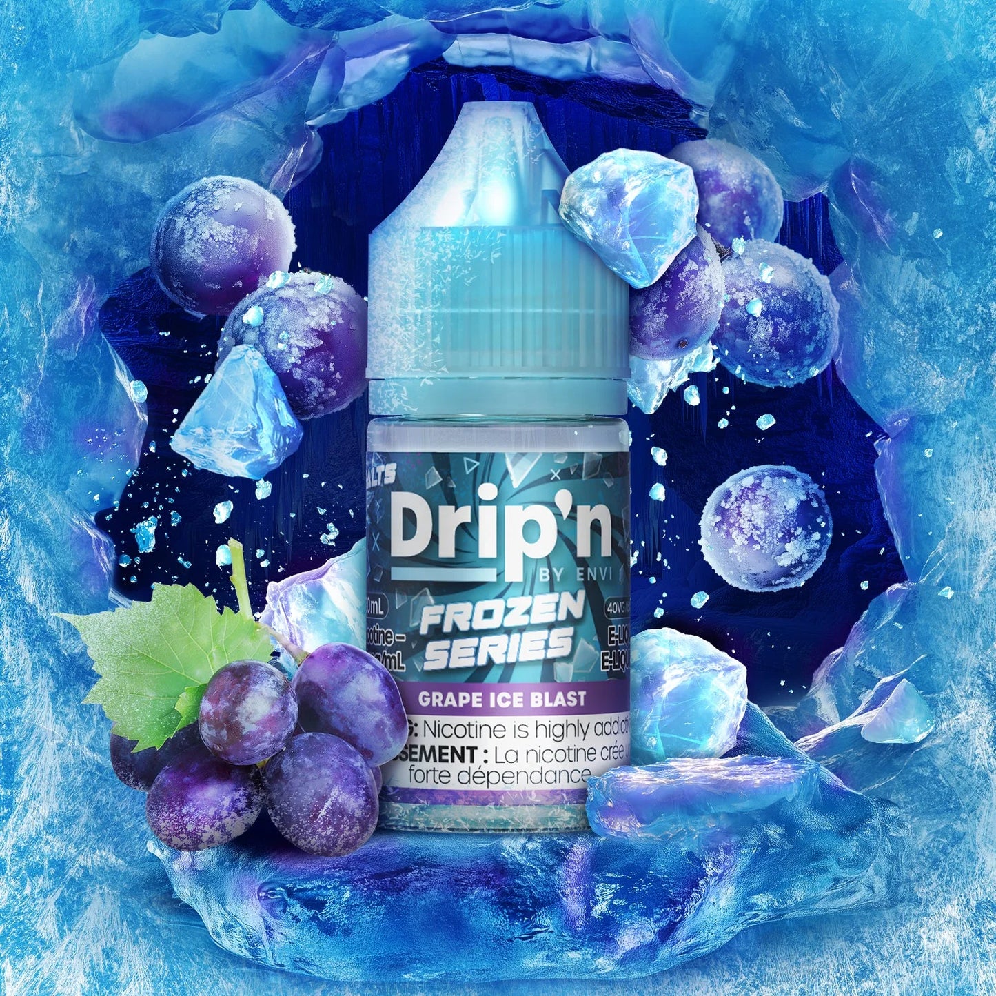 Grape Ice Blast : Drip'n Refresh E-Liquids 30ml / 20 MG