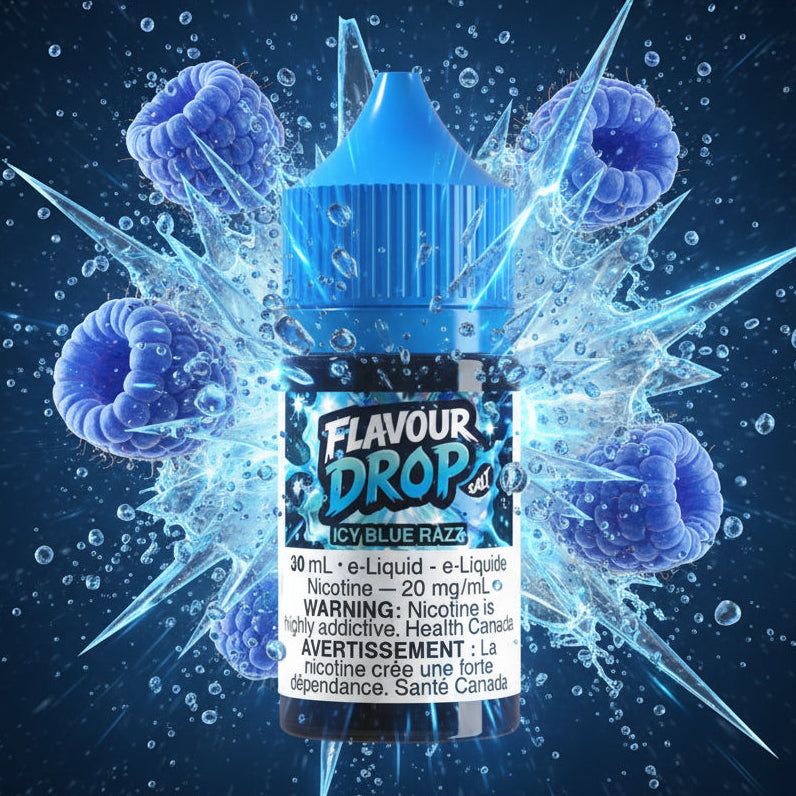 ICY Blue Razz By Flavour Drop E-Liquid (30ML SALT) 20 mg Nicotine