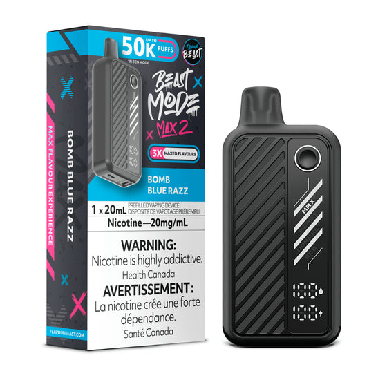 Bomb Blue Razz flavour Beast Mode Max 2 Disposable Vape