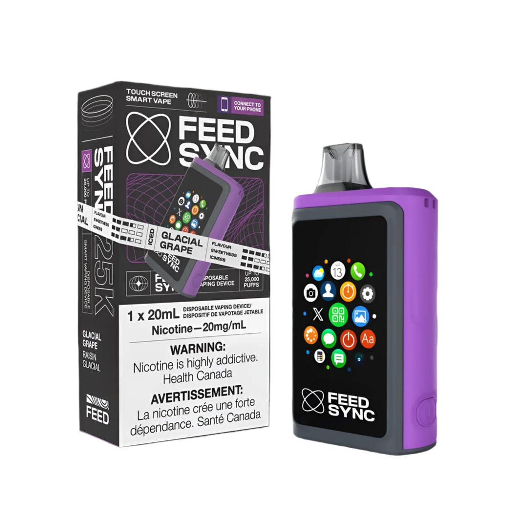 FEED SYNC 25k Puffs Vape jetable - Raisin glaciaire