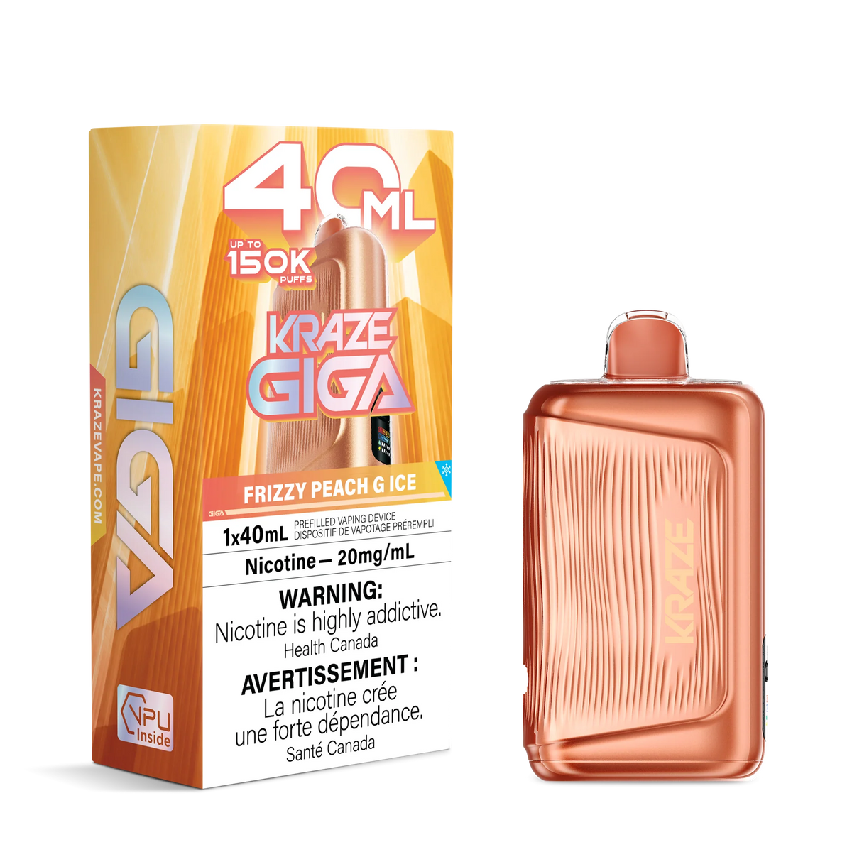 KRAZE GIGA 150K - Frizzy Peach G Ice