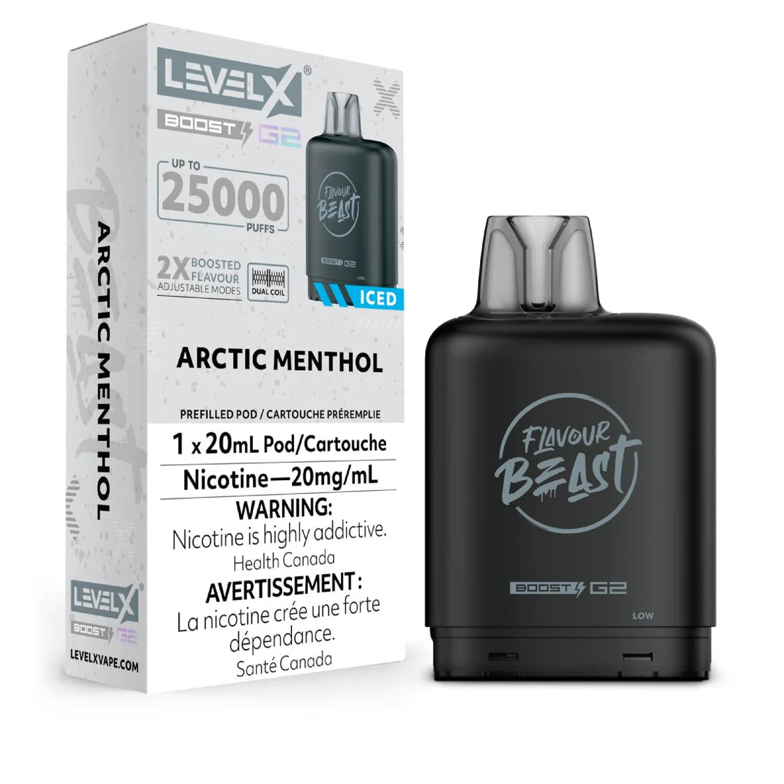 Level X Boost G2 25000 Puffs Pod-Arctic Menthol 20MG (without battery)
