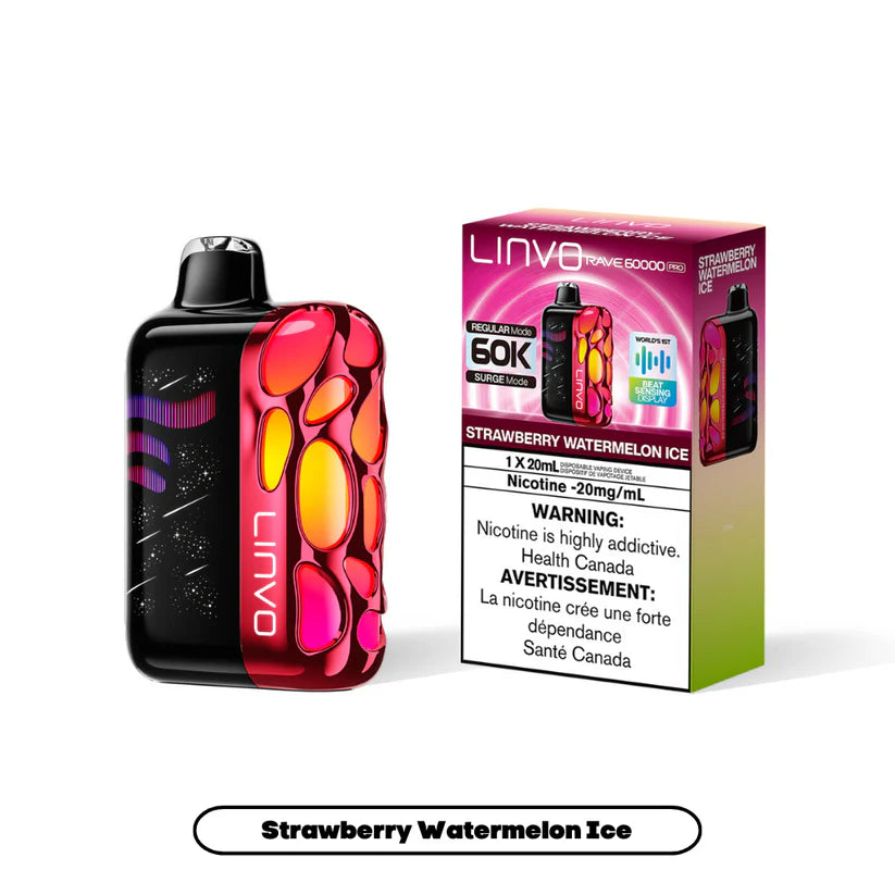 Linvo Rave 60000 Pro disposable vape - Strawberry Watermelon Ice
