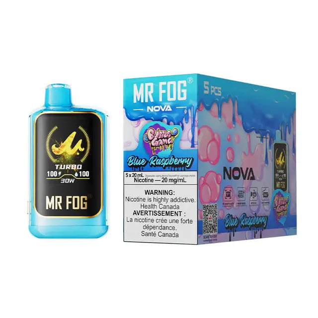 Blue Raspberry Bubble Gang Mr Fog Nova Upto 36000 Puffs Disposable Vape