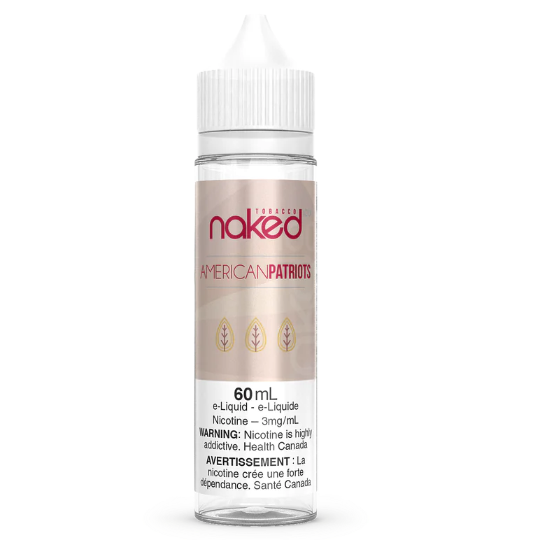 AMERICAN PATRIOTS BY NAKED100 Tobacco - NAKED100 60ML FREEBASE