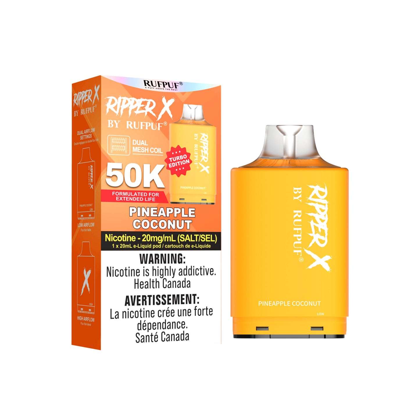 Ripper x 50k Disposable Pod-Pineapple Coconut (without battery)