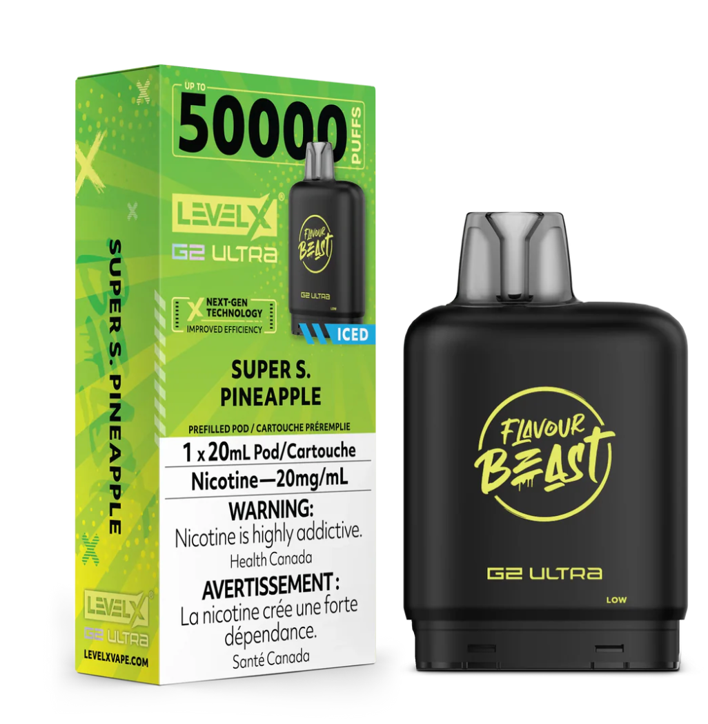 Super sour Pineapple ice - Flavour Beast Level X G2 Ultra 50k POD - (Without battery)