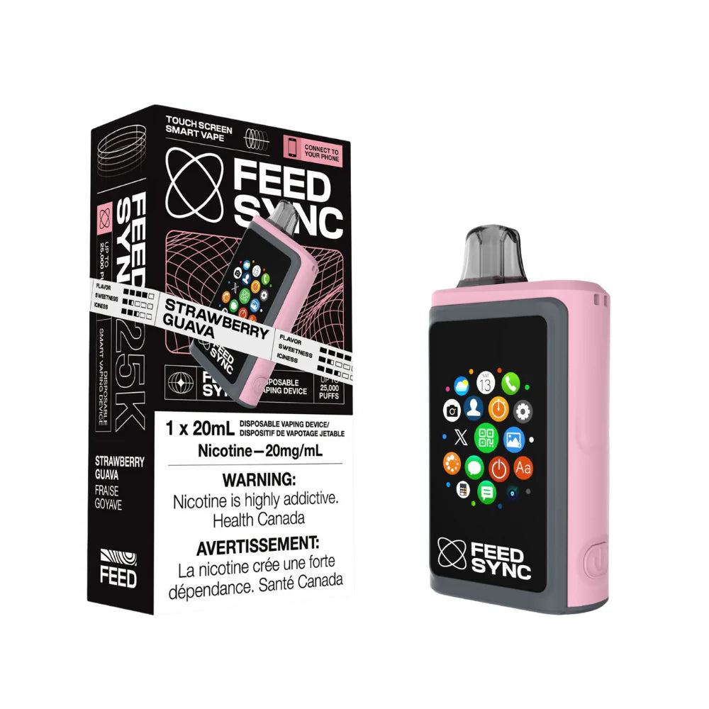 FEED SYNC 25k Puffs Vape jetable - Fraise goyave
