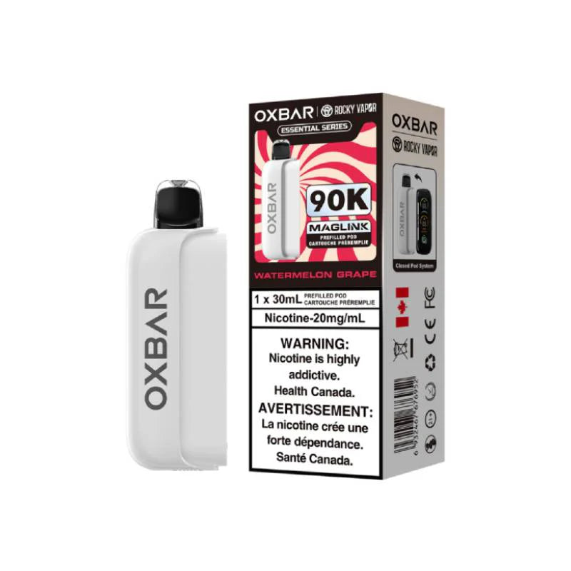 Watermelon Grape - Rocky Vapor Oxbar Maglink- 90k {Prefilled Pods} (Without Battery)