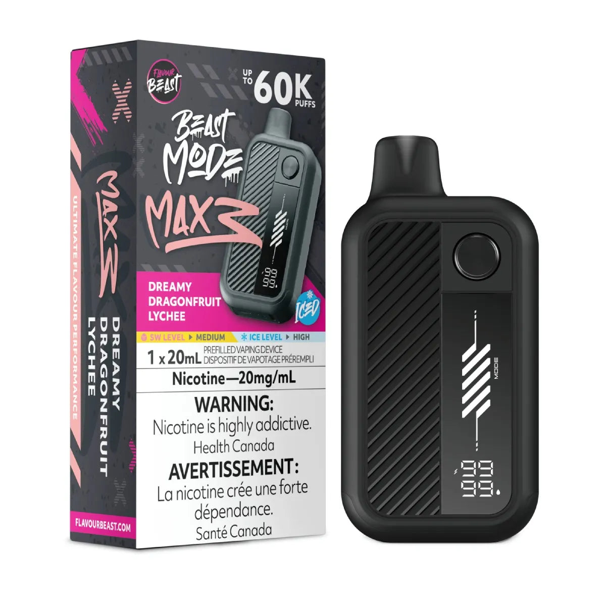 Flavour Beast Mode Max 3 | 60K Disposable Vape (All Flavours) | Calgary vape delivery