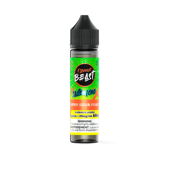 Super Sour Peach Salt Iced - Flavour Beast E-Liquid - 20mg/60mL