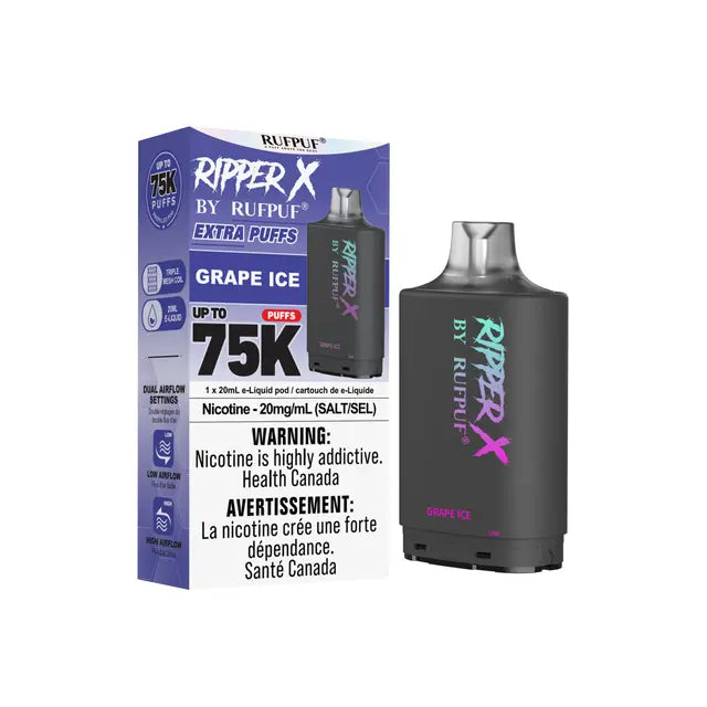 Ripper X 75k Disposable Pod-Grape Ice (Without Battery)