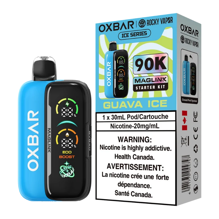 Guava Ice - Rocky Vapor Oxbar Maglink- 90k {Starter Kit}