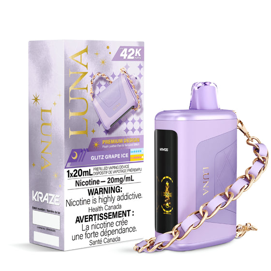 Kraze Luna 42k Disposable- Glitz Grape Ice