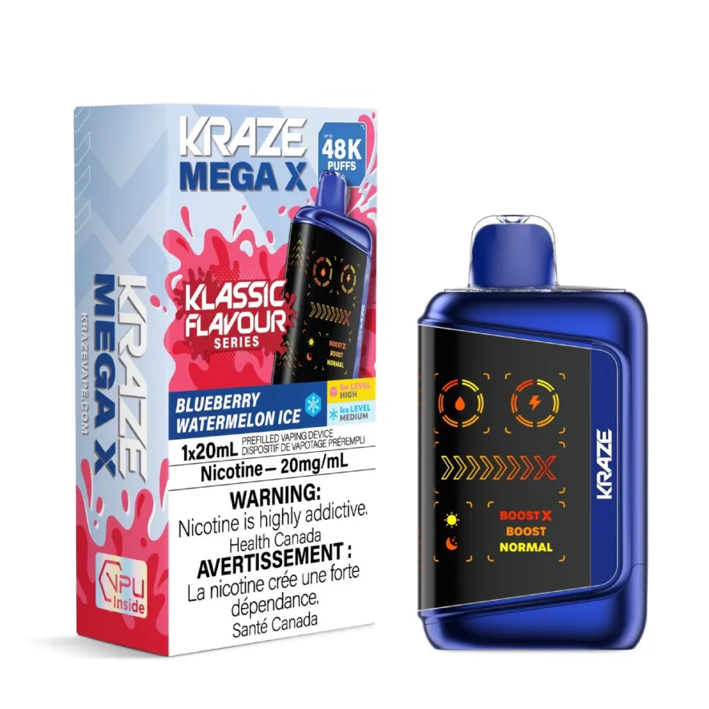 Blueberry Watermelon Ice - Kraze Mega X 48K Disposable Vape (20mL)