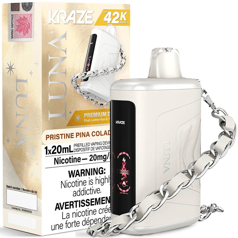 Kraze Luna 42K Pristine Pina Colada Ice 20mg Disposable Vape