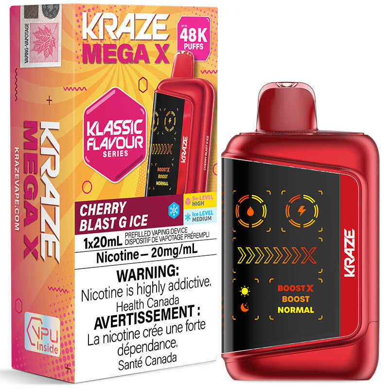 Cherry Blast G ICE - Kraze Mega X 48K Disposable Vape (20mL)