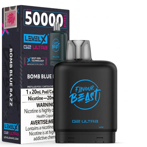 Pod Boost G2 Level X 25000 Puffs - Pack de 20 mg de pêche et de baies