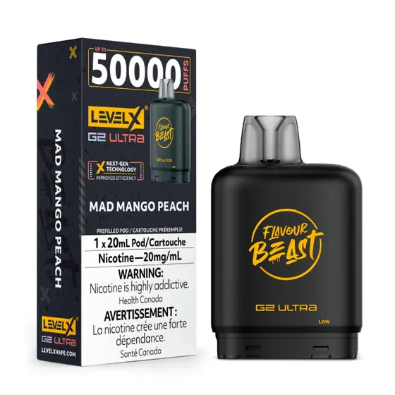 Level X Flavour Beast Chuggin' G2 Ultra - Mad Mango Peach 50k Puffs