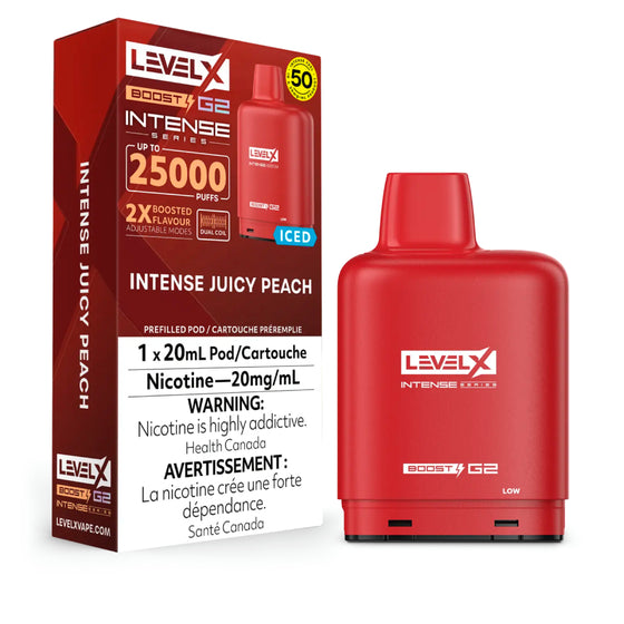 Level x boost g2 Intense series 25000 Puffs-Intense Juicy Peach (without battery)