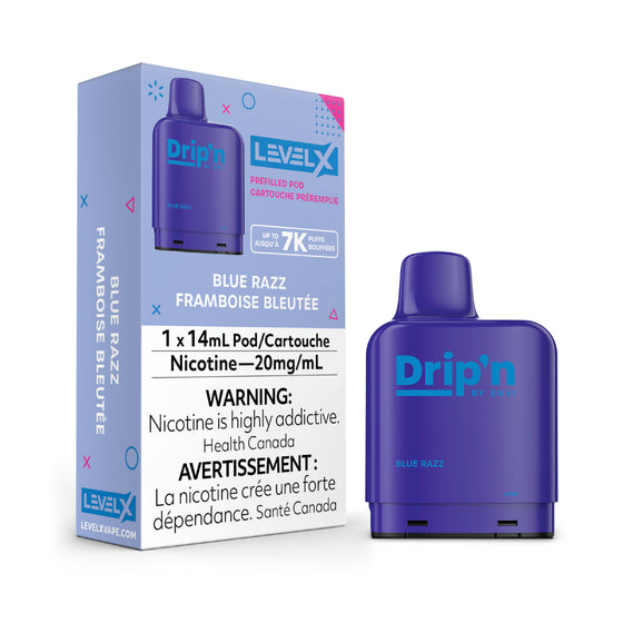 Level X Drip'n Pod 14mL - Blue Razz 20MG (without battery)