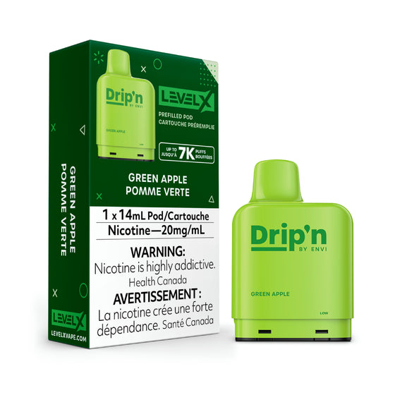 Level X Drip'n Pod 14mL - Green Apple 20MG (without battery)