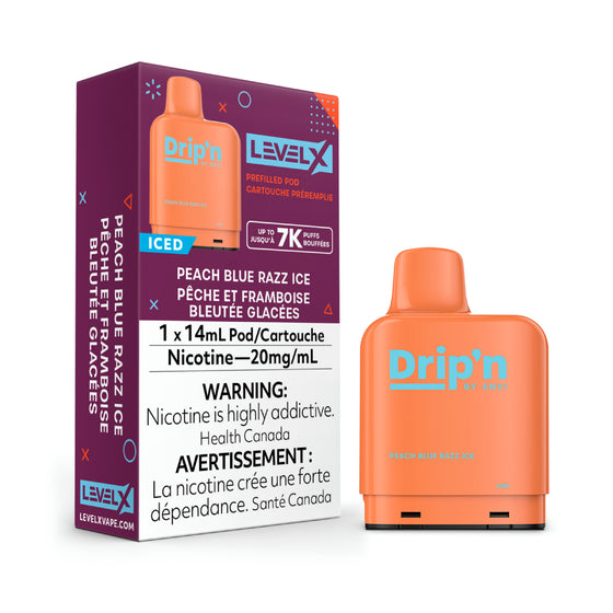 Level X Drip'n Pod 14mL - Peach Blue Razz Ice 20MG (without battery)