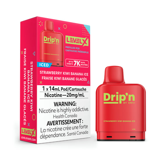 Level X Drip'n Pod 14mL - Strawberry Kiwi Banana Ice 20MG (without battery)