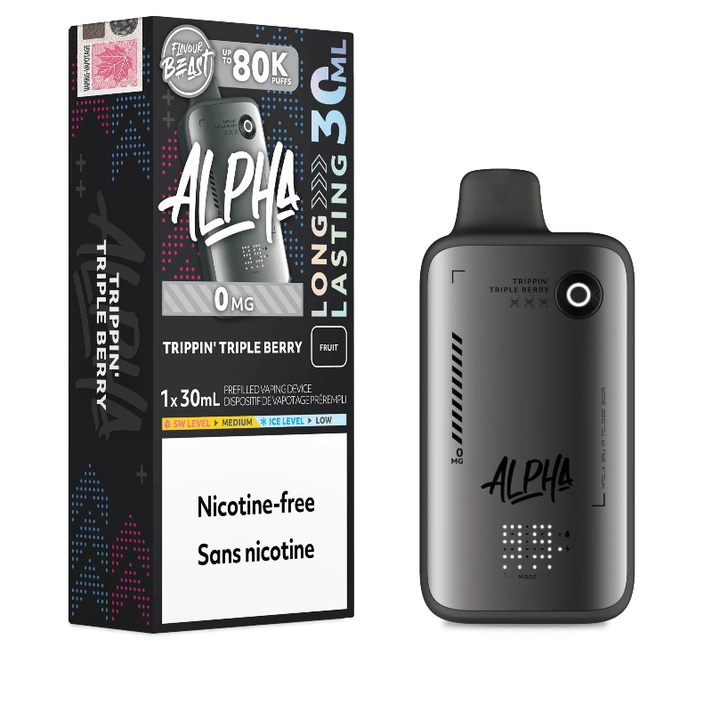 Trippin' Triple Berry - Flavour Beast Alpha 80K Zero Nicotine Disposable Vape ( 30ML)