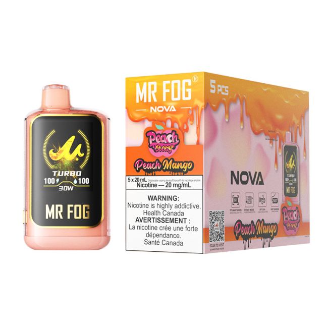 Mango Peach Steezy Series - Mr Fog Nova 36K Disposable Vape ( 20mg )