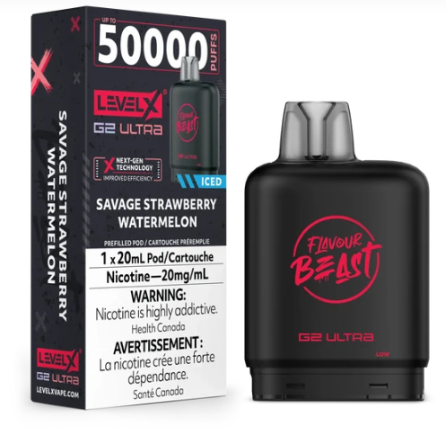 Savage Strawberry watermelon ice - Flavour Beast Level X G2 Ultra 50k POD