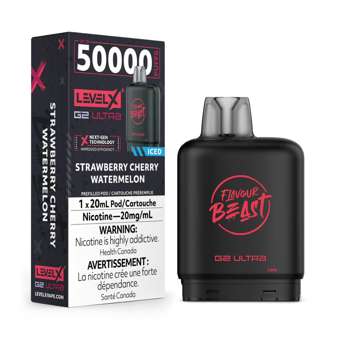 Strawberry Cherry watermelon ice - Flavour Beast Level X G2 Ultra 50k POD