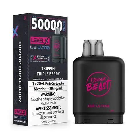 Trippin' Triple Berry - Level X Flavour Beast G2 Ultra 50k - (Without battery)