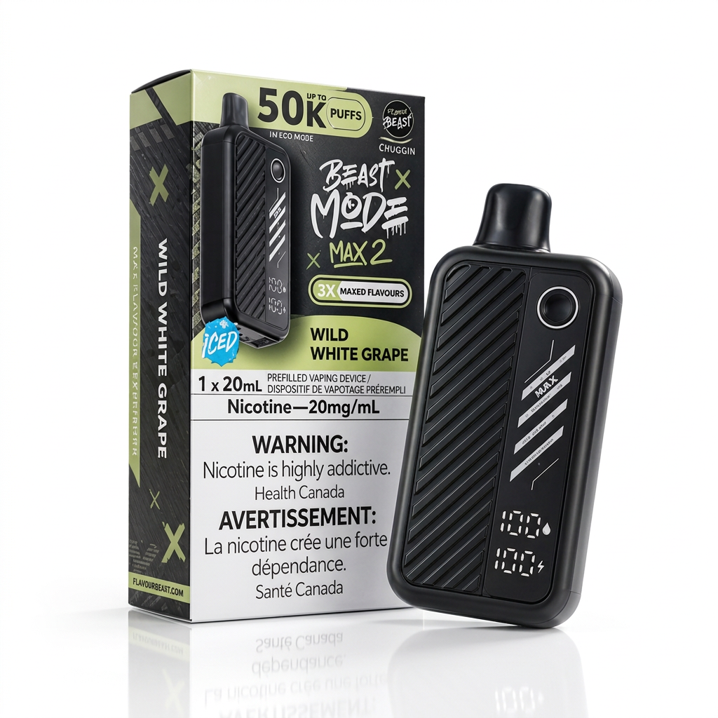 Wild White Grape - Flavour Beast Mode Max 2 Disposable Vape | 50k Puff | 20Mg