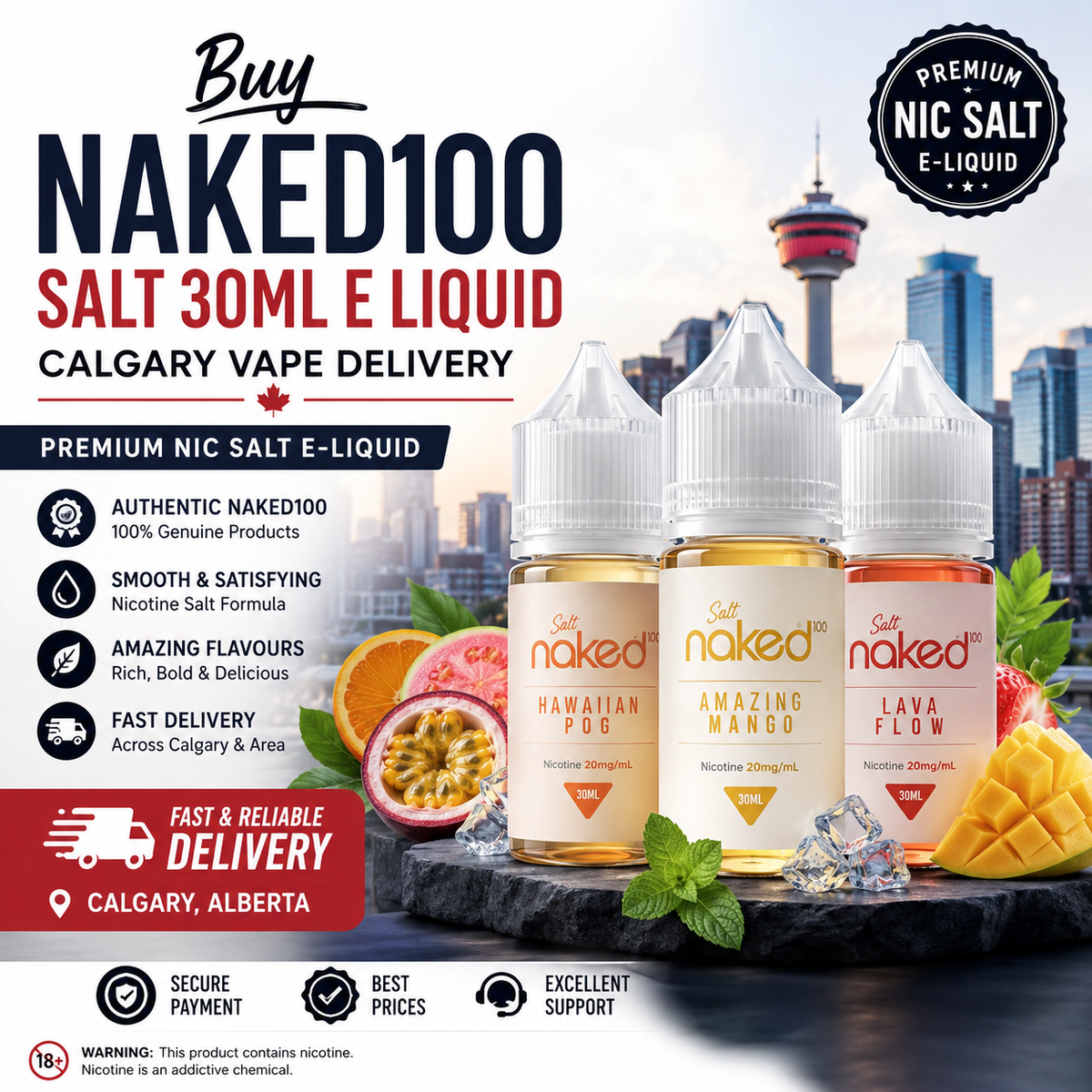 Buy NAKED100 Salt 30ML E Liquid