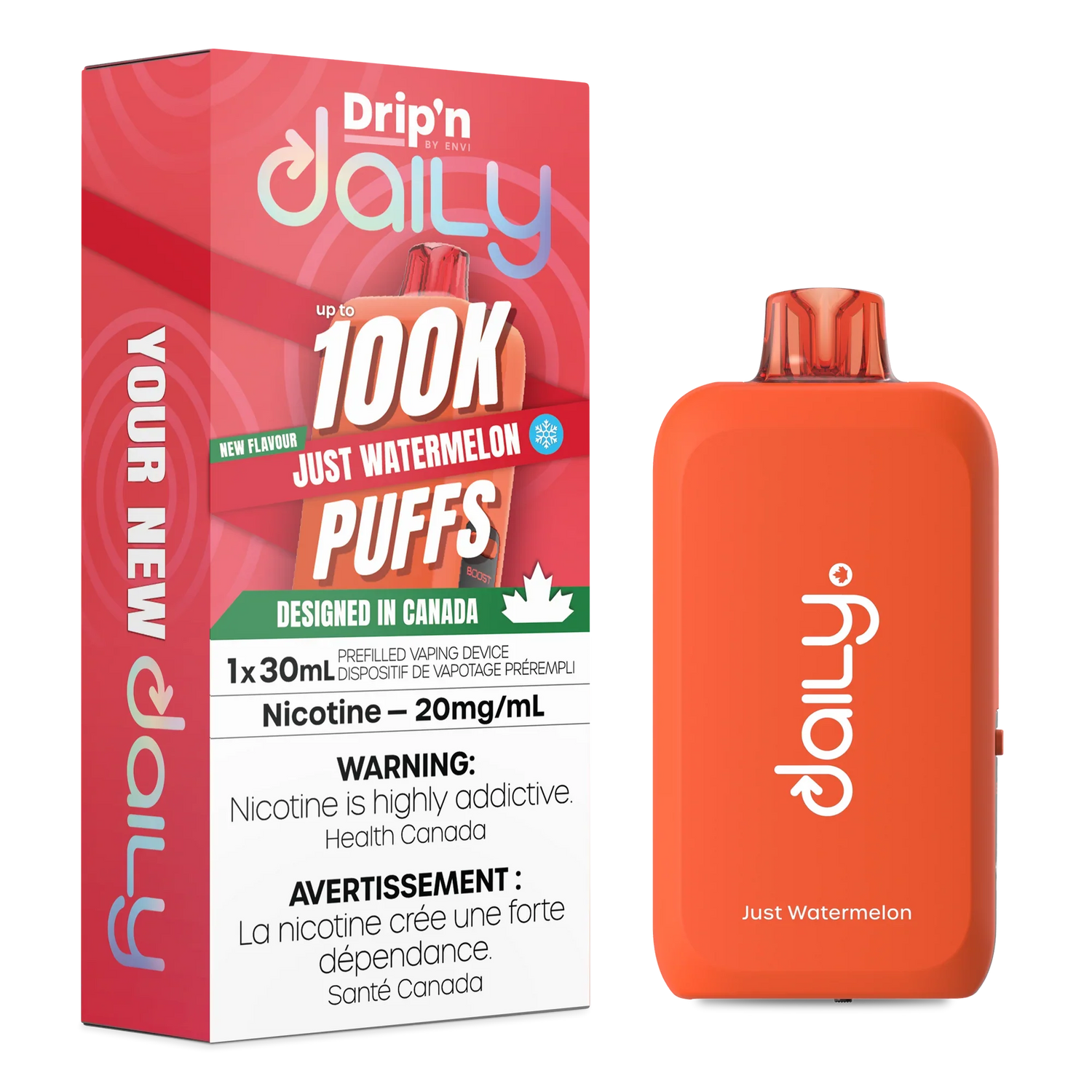 Drip'n by Envi Daily Disposable Vapes ( 30mL | 100K Puff ) Calgary vape delivery