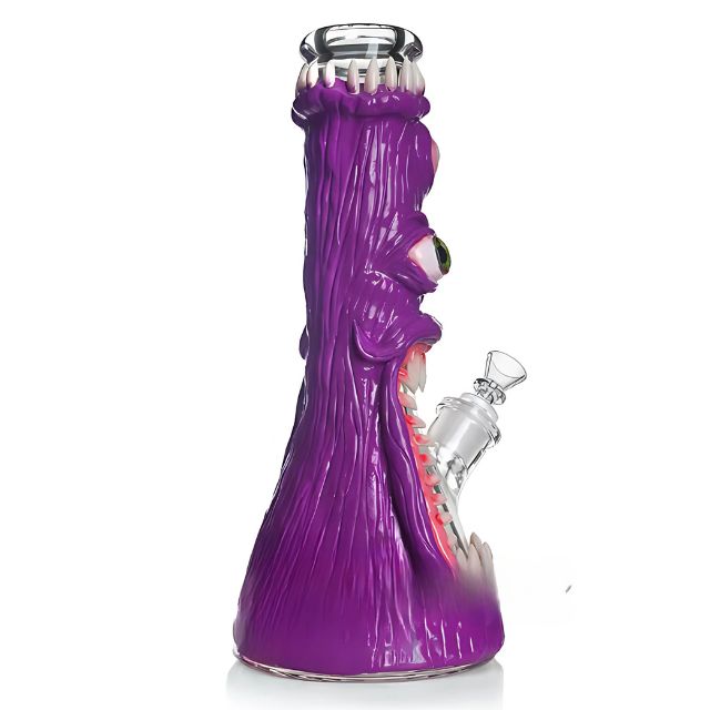 7mm Thick Glass 12.5 Inches, 3-D Hand Painting | Smoking Glass Water Pipe [ Model HD318 ]